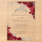 Red Silver Clear Acrylic Floral Quinceanera 