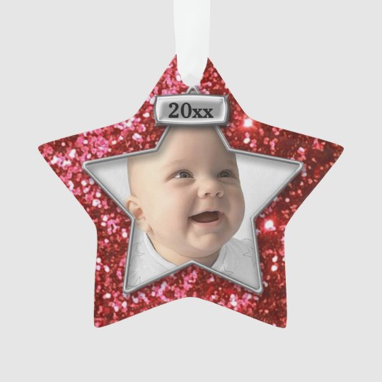 Red/Silver Glitter Photo Template