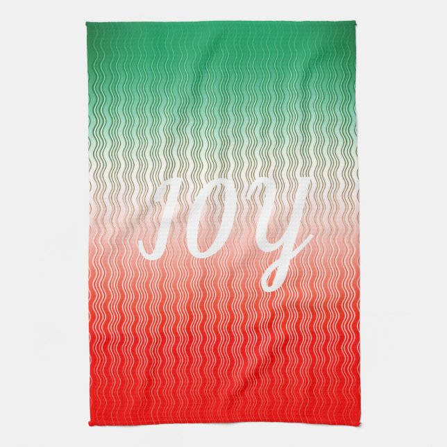 Red Silver Green - Customizable Kitchen Towel (Vertical)