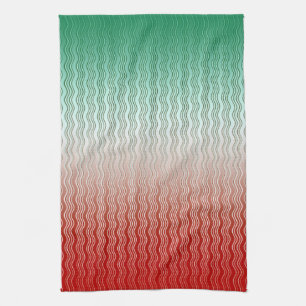Red Silver Green Kitchen Towel