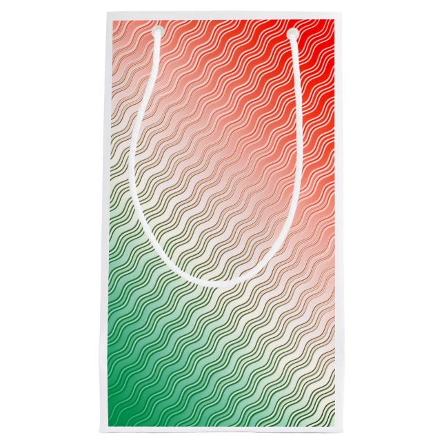 Red Silver Green Small Gift Bag (Front)