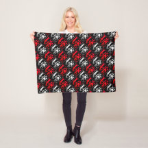 Red & Silver Love Paws Pattern Small
