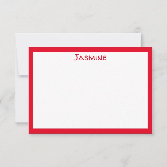 Red Simple and Classic Card (Front)