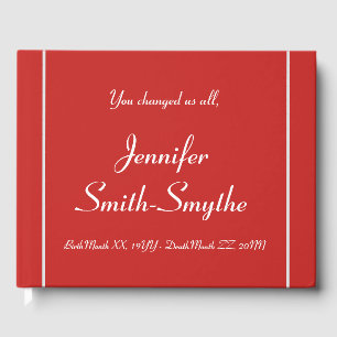 Red, Simple and Plain Sympathies Guestbook