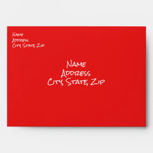 Red Simple Birthday Classic 5x7 Envelope