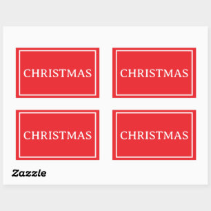 Red Simple Christmas Word Sticker
