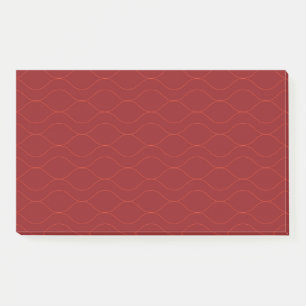 Red, simple, elegant, cool wave abstraction art post-it notes