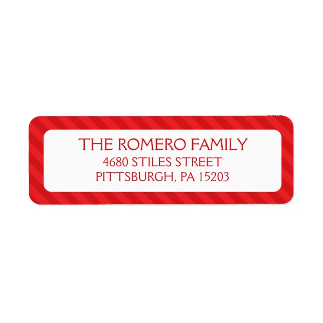 Red Simple Stripes Custom Personalized (Front)