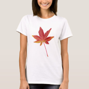 Red single autumn leaf T-Shirt