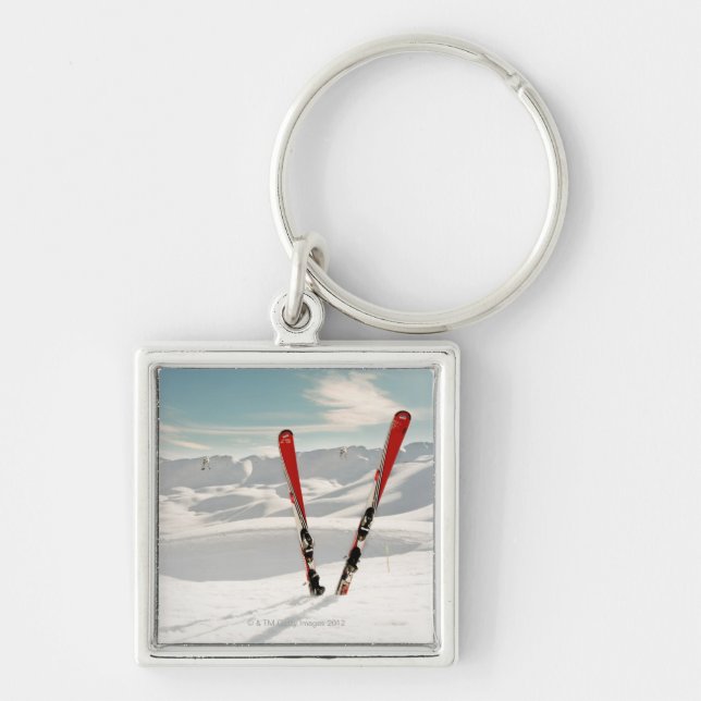 Red Skis Keychain (Front)