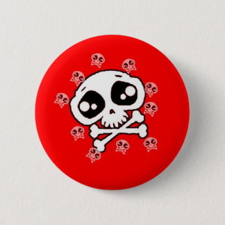 Red Skull 2 Inch Round Button