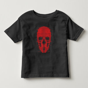 Red Skull Glitch Art Toddler T-shirt