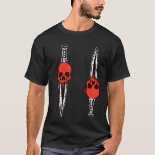 Red skull knife T-Shirt