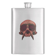 Red Skull portable flask