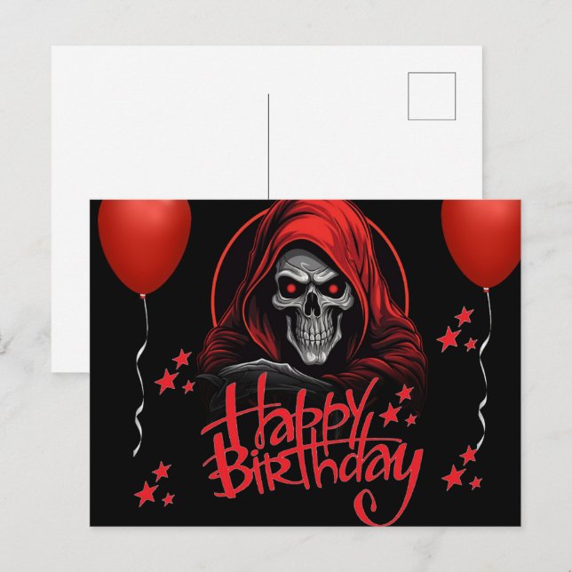 Red skull postcard (Front/Back)