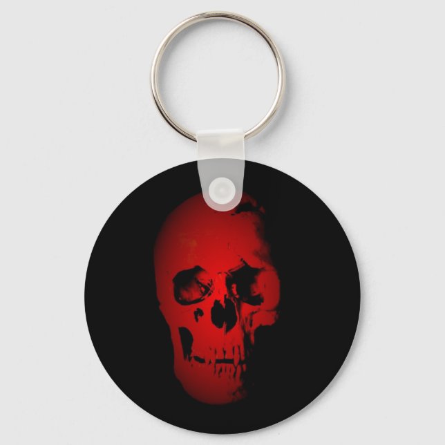 Red Skull Skeleton Keychain (Front)