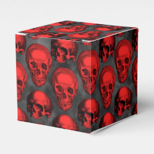 Red Skulls and Sunflower Series Design 1 Favor Box