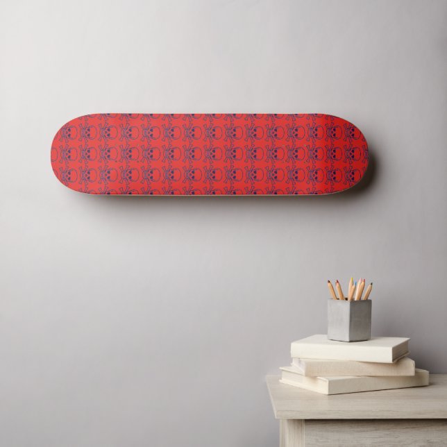 Red Skulls skateboard (Wall Art (Horz))