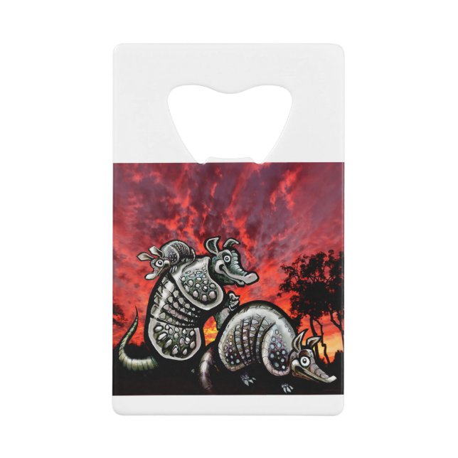 Red Sky Armadillos Credit Card Bottle Opener (Front)