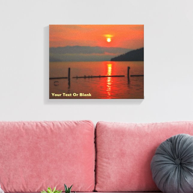 Red Sky At Morning Canvas Print (Insitu(LivingRoom))