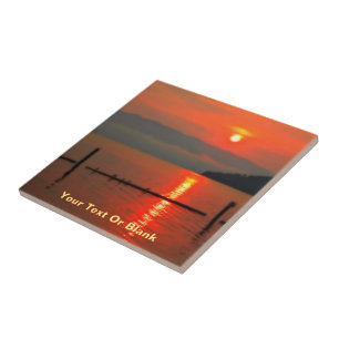 Red Sky At Morning Tile