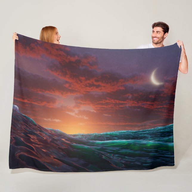 Red Sky at Night Fleece Blanket (In Situ)