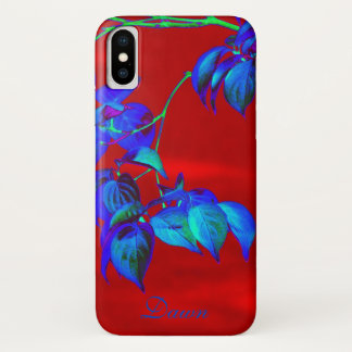 Red Sky Blue Leaves Case-Mate iPhone Case