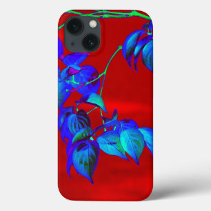 Red Sky Blue Leaves iPad Air case