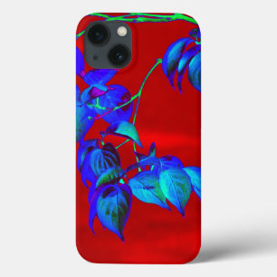 Red Sky Blue Leaves iPad Mini case