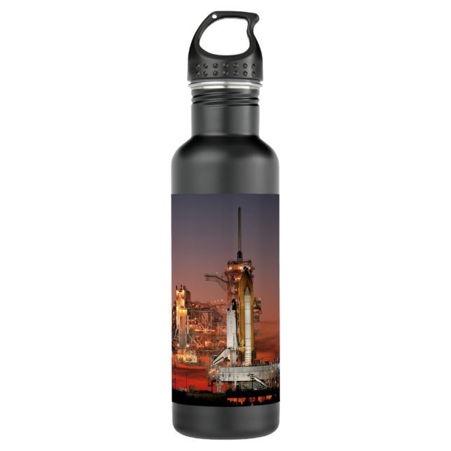 Red Sky for Space Shuttle Atlantis Launch 710 Ml Water Bottle (Front)