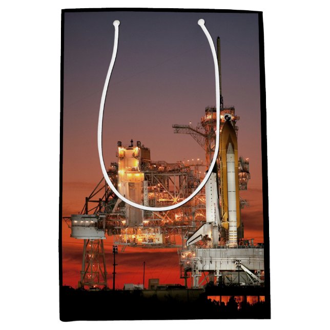Red Sky for Space Shuttle Atlantis Launch Medium Gift Bag (Front)