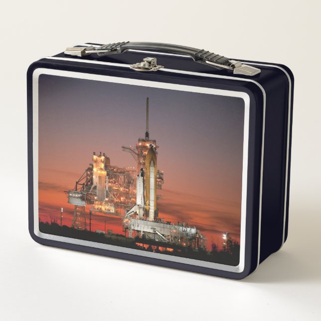 Red Sky for Space Shuttle Atlantis Launch Metal Lunch Box (Front)