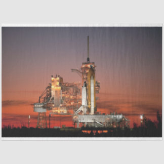Red Sky for Space Shuttle Atlantis Launch Tissue Paper