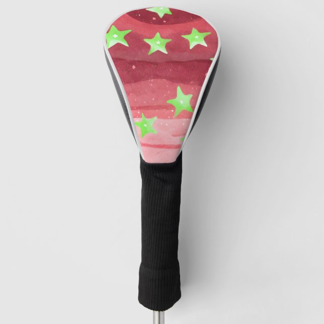 red sky with stars golf head cover (Front)