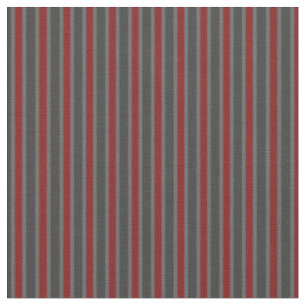 red, slate gray, charcoal vertical stripes fabric