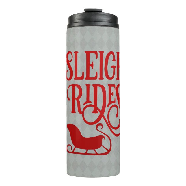Red Sleigh Rides Holiday Thermal Tumbler (Front)