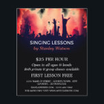 Red Smoke Concert Crowd, Vocalist Lessons Flyer<br><div class="desc">Red Smoke Concert Crowd,  Vocalist Lessons Advertising Flyers By The Business Card Store.</div>