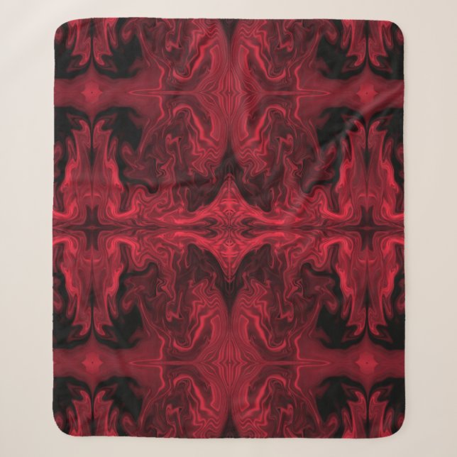 Red Smoke Sherpa Blanket (Front)