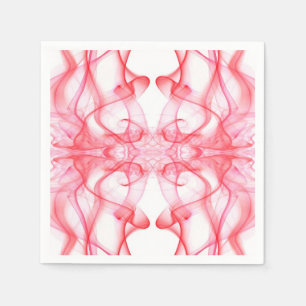 Red Smoke Symmetrical Minimalist Abstract Napkin