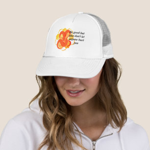Red Snake on a Golden Flower”   Unique & Luxurious Trucker Hat