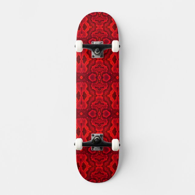 Red Snake Texture SkateBoard (Front)