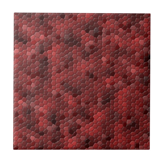 Red Snakeskin Pattern Tile (Front)