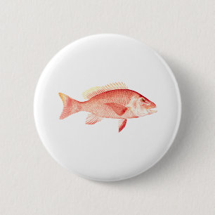 Red Snapper 2 Inch Round Button