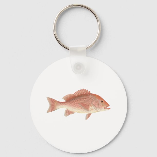 Red Snapper Art Keychain (Front)