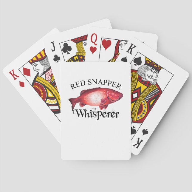 Red Snapper Whisperer Light Playing Cards (Back)