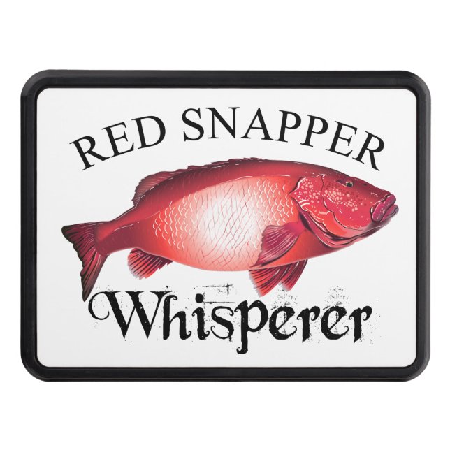 Red Snapper Whisperer Light Trailer Hitch Cover (Front)