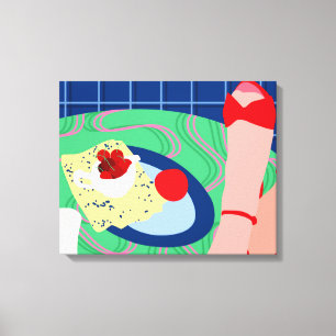Red Sneak Peek Canvas Print