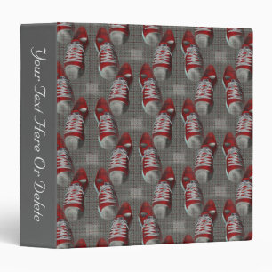 Red Sneakers Abstract Art Personalized Binder