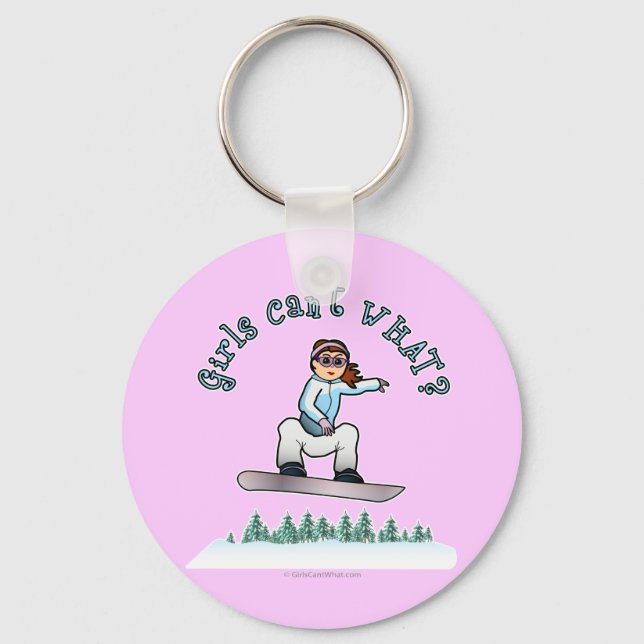 Red Snowboarder Keychain (Front)