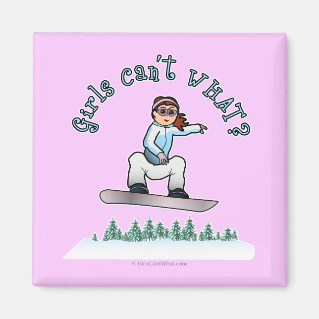 Red Snowboarder Magnet (Front)